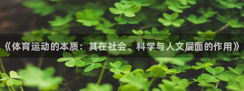 尊龙官网下载招商电话地址查询:《体育运动的本质:其在社会、科