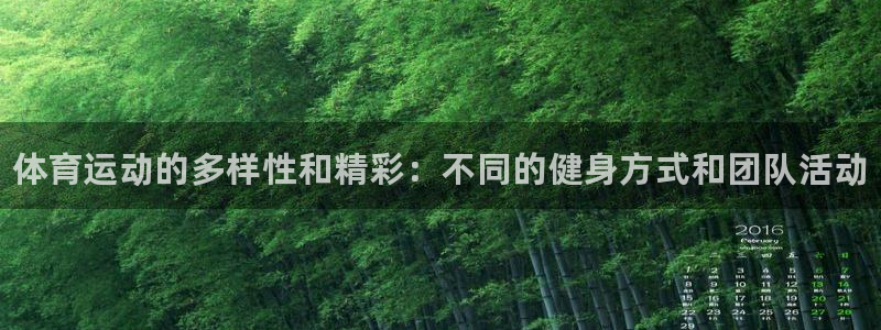 尊龙官方正版app科技:体育运动的多样性和精彩:不同的健身方