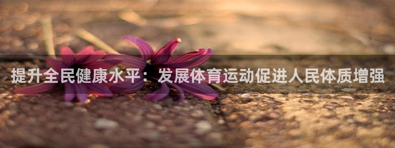 尊龙官方正版app代理:提升全民健康水平:发展体育运动促进人